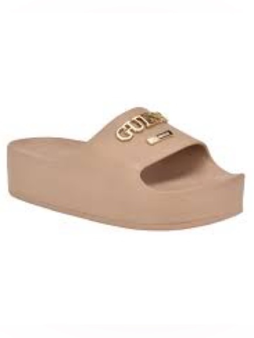 Guess Los Angeles slide on platform sandals nude-colored size 8M